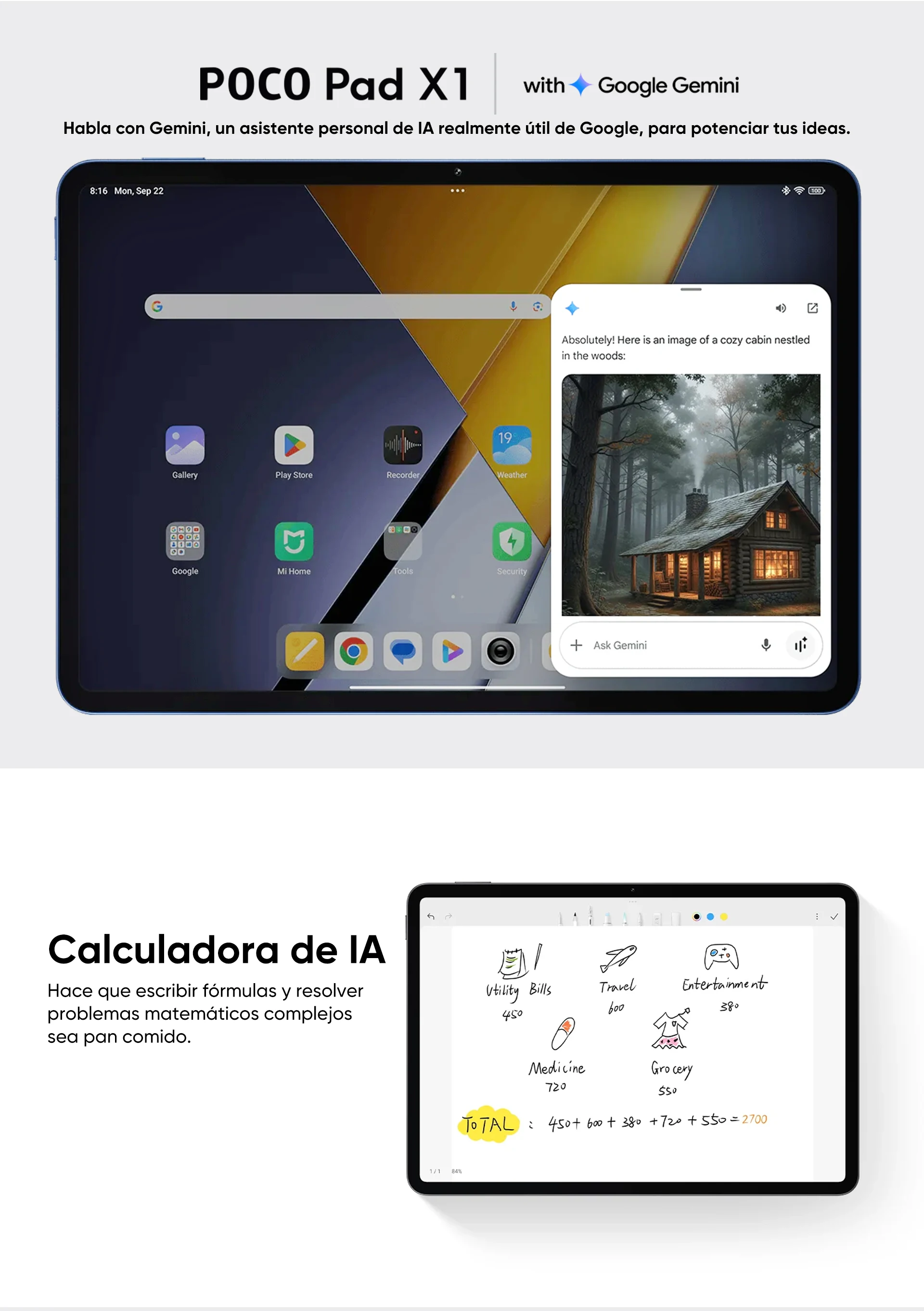 Global Version POCO Pad X1 Tablet Snapdragon 7+ Gen 3 11.2" 3:2 3.2K 144Hz Crystal-Clear Display 45W Turbo Charging 8850mAh