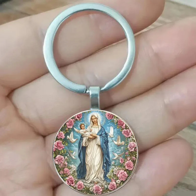 سلسلة مفاتيح مريم العذراء، هدية الذكرى السنوية لعيد الحب، أفضل هدية للعائلة والأصدقاء #1