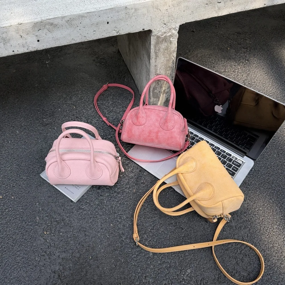 Popular Girl Heart Dopamine Series Bowling Bag Must Be Selected for College Students, Portable Oblique Span, Relaxed, Casual