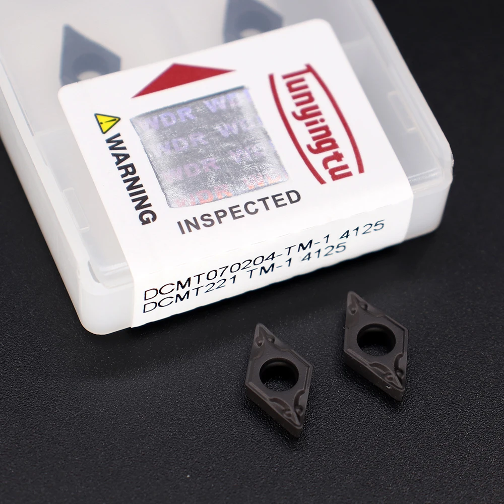 Tungsten Carbide DCMT070204 DCMT0702048 TM 4125 Carbide Inserts Internal Metal Turning Tools CNC Cutting For Steel