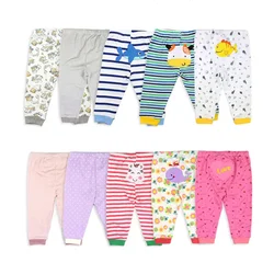 [5Pcs/lot Random Color]Cartoon Print Baby Pants Cotton Baby Leggings Spring Autumn Toddler Boy Pants Newborn Infant Clothing