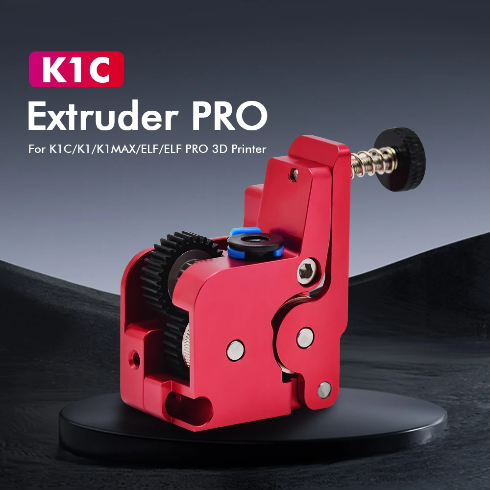 Upgrade K1C/K1/K1 Max All Metal Extruder Kit Dual Gear POM With Bracket Can be Used Ender 3 /CR10 Series 3D printers