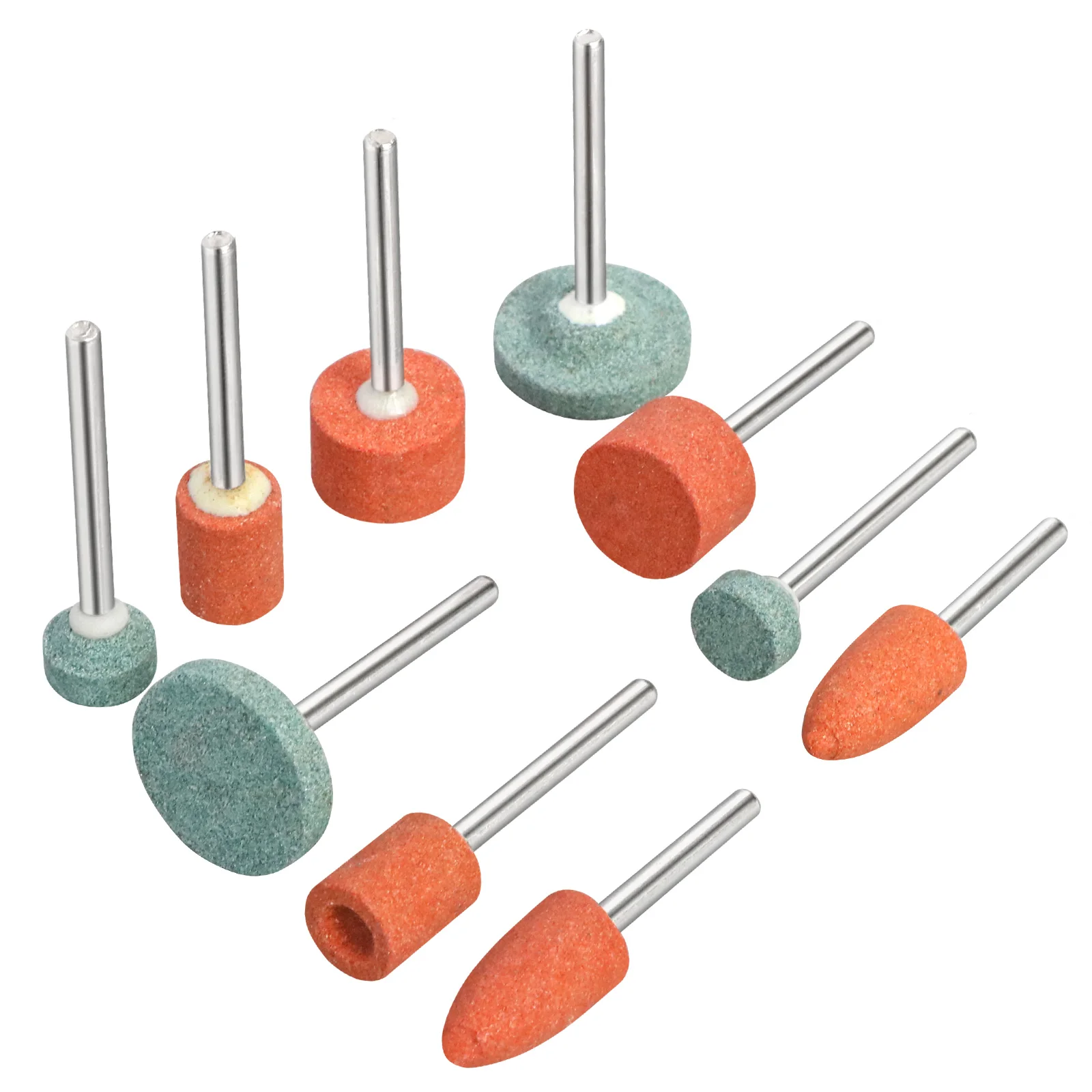 Abrasive Mounted Stone 10pcs 3mm Shank Grinding Head Stone Wheel For Rotary Tools Accessories