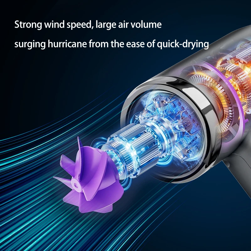 3 سرعات 200 واط مجفف شعر لاسلكي تجفيف سريع 3 درجة الحرارة قابل للتعديل المحمولة قابلة للشحن مجفف للنفخ اللاسلكي الأجهزة المنزلية