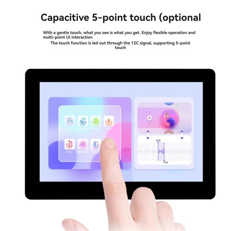 A73E-ESP32-S3 5 Inch IPS Touchscreen LCD Display Board 1024X600 Captive Touchscreen Display LVGL HMI Sensor CAN RS485