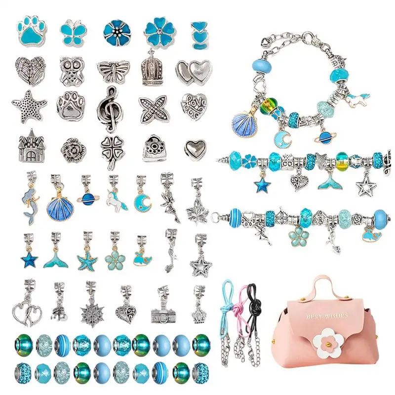 

Bracelet Making Set Bracelet String Maker Kit Handmade Jewelry Making Supplies Fashionable Kids Beading Craft Kit Charm Bracelet