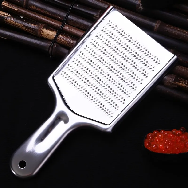 Japanese Restaurant Stainless Steel Ginger Grater Garlic Mustard Potato Food Grinder Plate