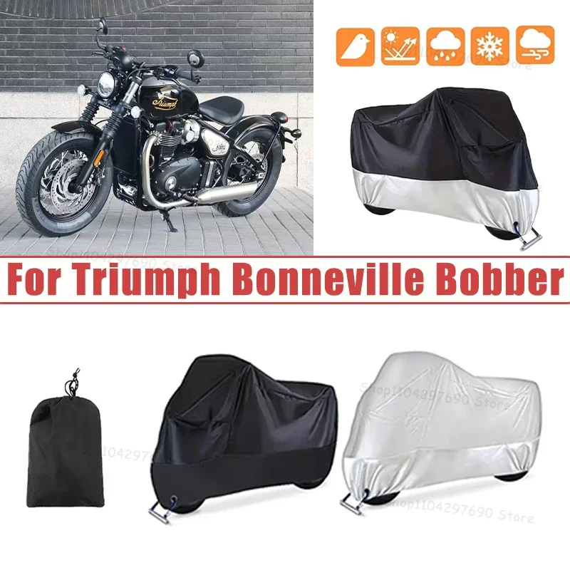 210D Oxford Motorcycle Cover Waterproof All Season UV Protect For Triumph Bonneville Bobber Anti-Tear Windproof Motorbike Cover