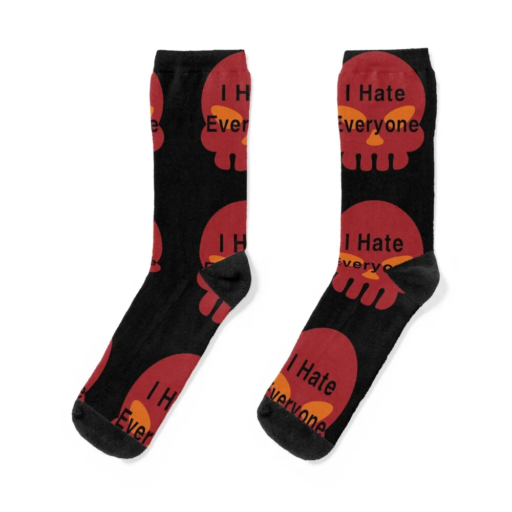 

I Hate Everyone Socks men cotton high quality hip hop Rugby Men's Mens Socks Women's