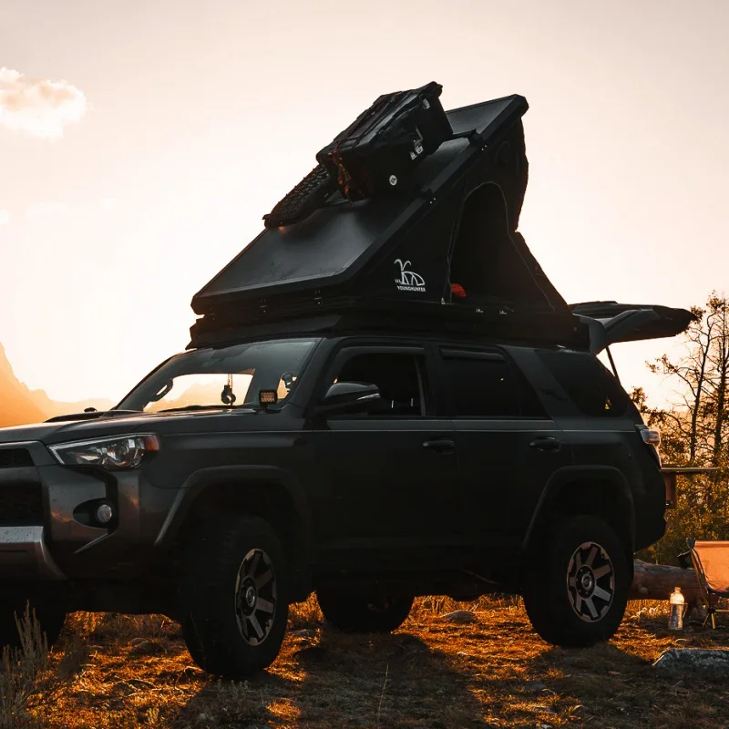 KQX Hydraulic Quick Open Hard Roof Top Tent 2 Person SUV Outdoor Camping