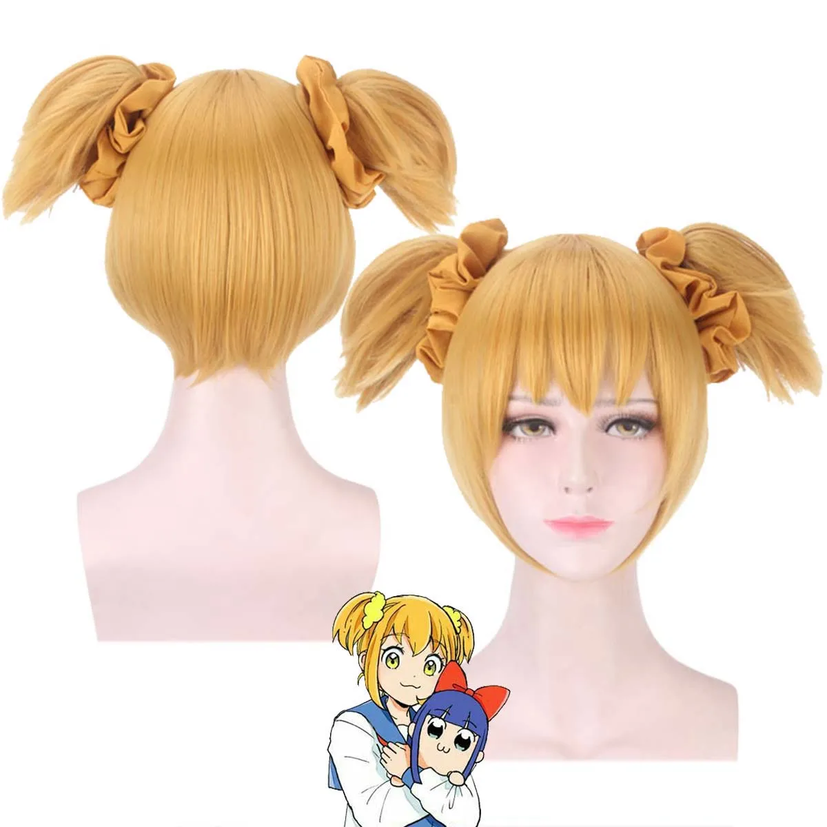 Halloween Party Women Anime POP TEAM EPIC Role Play Popuko and Pipimi Wigs