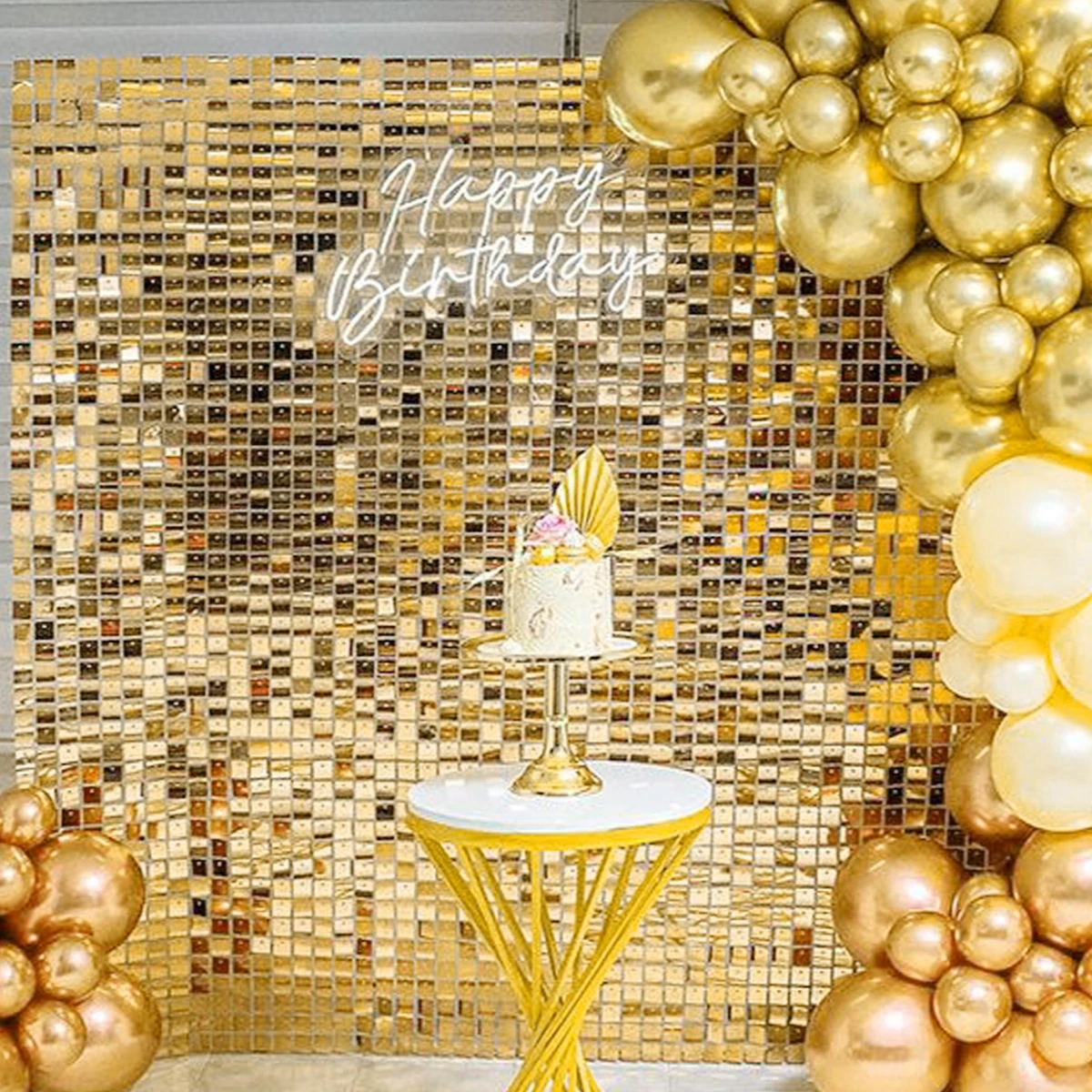 1M*2M Gold Birthday Party Backdrop Curtain Sequin Wedding Decoration Background Baby Shower Decor Backdrop Adult Anniversary