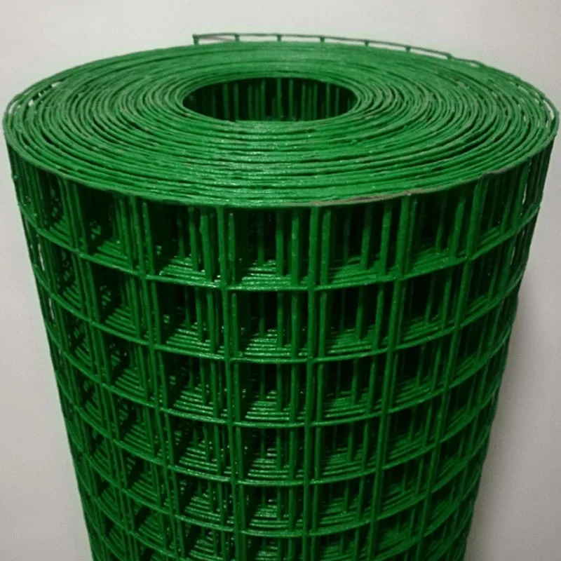 

48" x 60' ' Whole roll 1.5/3cm hole PVC coated green welded galvanized wire mesh fence panel screen garden outdoor