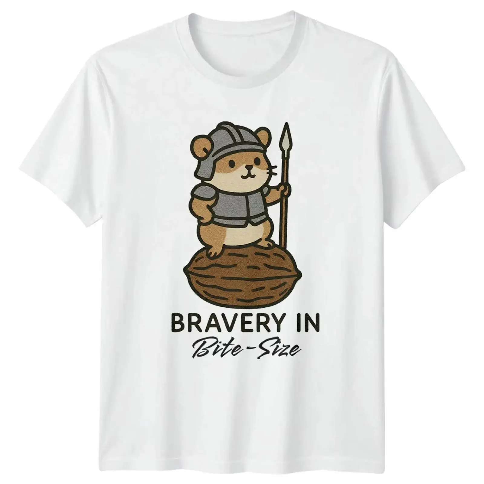 Tapferkeit in Bissgröße T Shirt Hamster Ritter Tier Fantasy Geburtstag vintage Washed Slightly graphic homme designer clothes