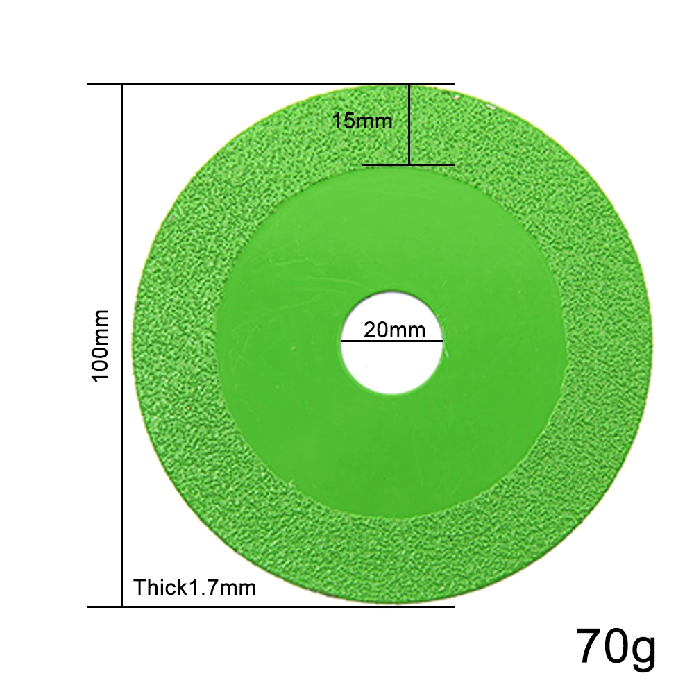 Lama per brasatura verde diamante Lama da taglio ultra sottile Piastrelle di ceramica Ceramica Giada Vetro Rettifica Lama per sega da taglio