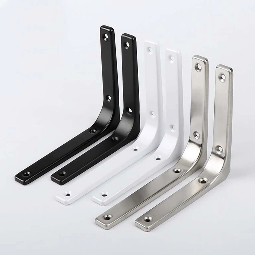 L Shaped Shelf Bracket Wall Mount Brackets Home Decor Layer Board Support Furniture Connectors Heavy Duty Right Corner Code