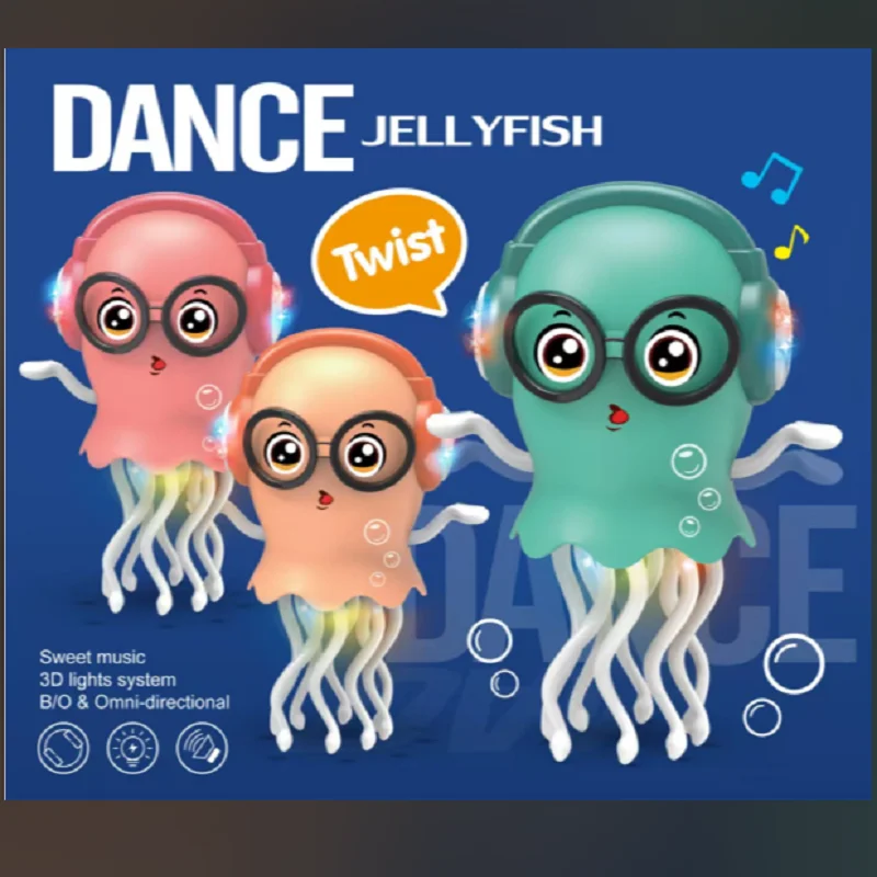 لعبة قنديل البحر التفاعلية المتحركة بإضاءة LED، لعبة ذكية لتجنب العوائق، لعبة تعليمية للأطفال الصغار، لعبة مضيئة موسيقية لتنمية الأطفال
