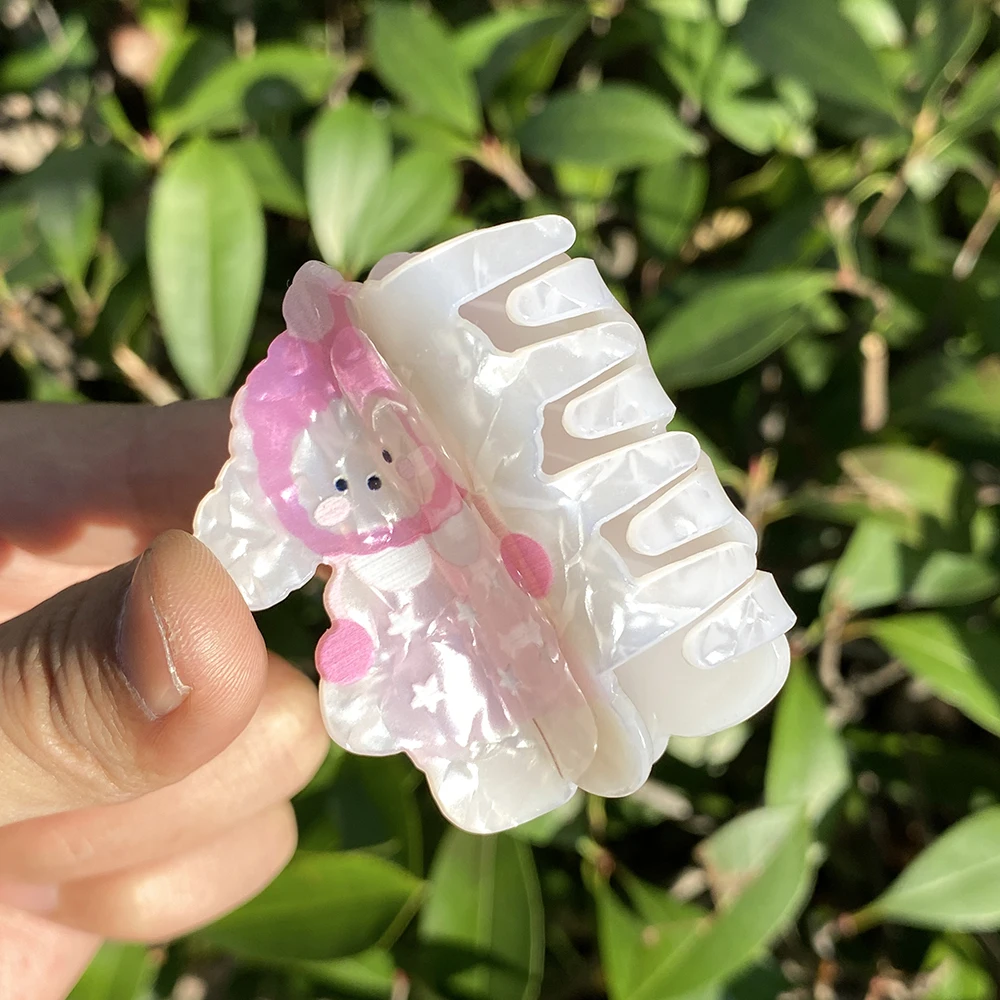 New Acrylic Cartoon Animal Pattern Crab Clamp Hairpin Women\'s Girls Korean Bear Dog Rabbit Hair Clip Claw Accessories Tool