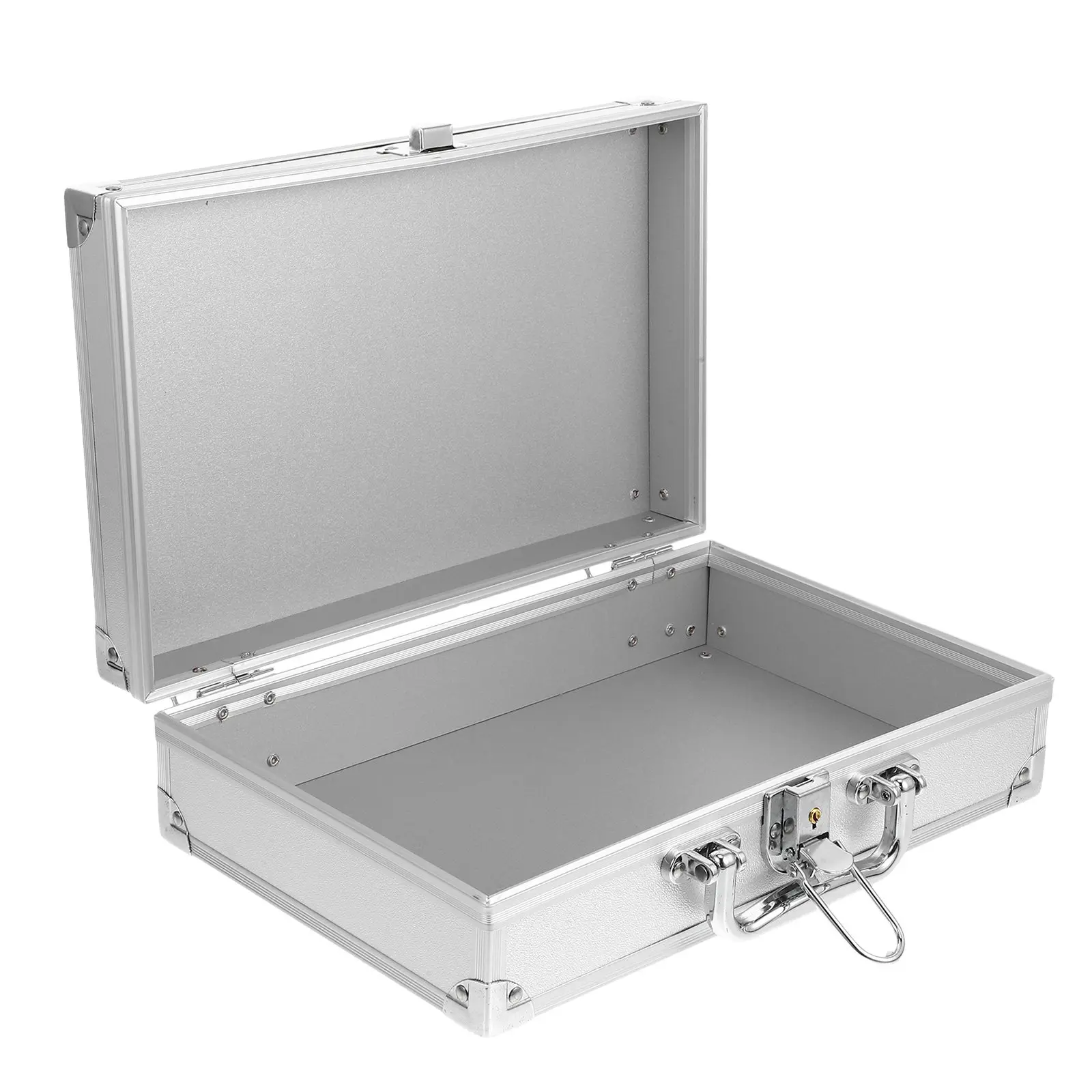 Aluminum Alloy Toolbox Emergency Laptop Storage Case Carrying Box Cash Briefcase Home Tools Organizer Portable Secure