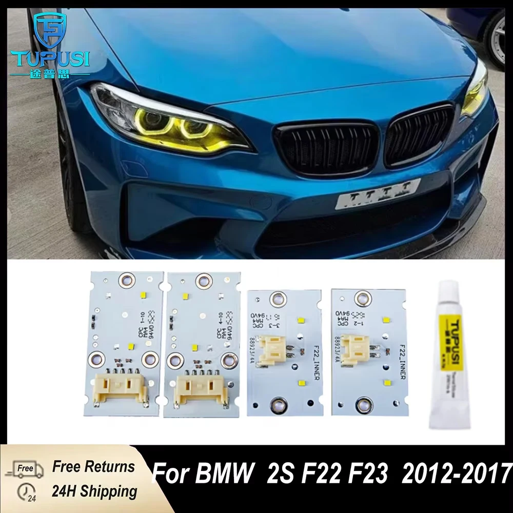 

Yellow Daytime Running Light Boards For BMW X1 F48 2017-2019 LED Headlight Angel Eye DRL Refit Yellow 63117428791 63117428792