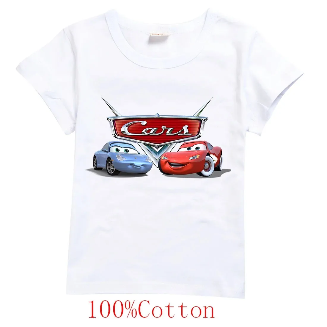 Pixar Cars Lightning McQueen Kids Clothes T Shirts Children Cartoons Casual Tops Boys Girls Teenager Outfits Tee Shirt