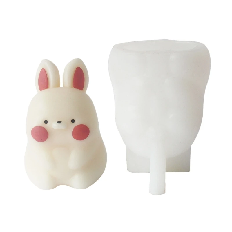 

3D Rabbit Mold Aromatherapys Gypsum Mould Desktop Decoration Mold