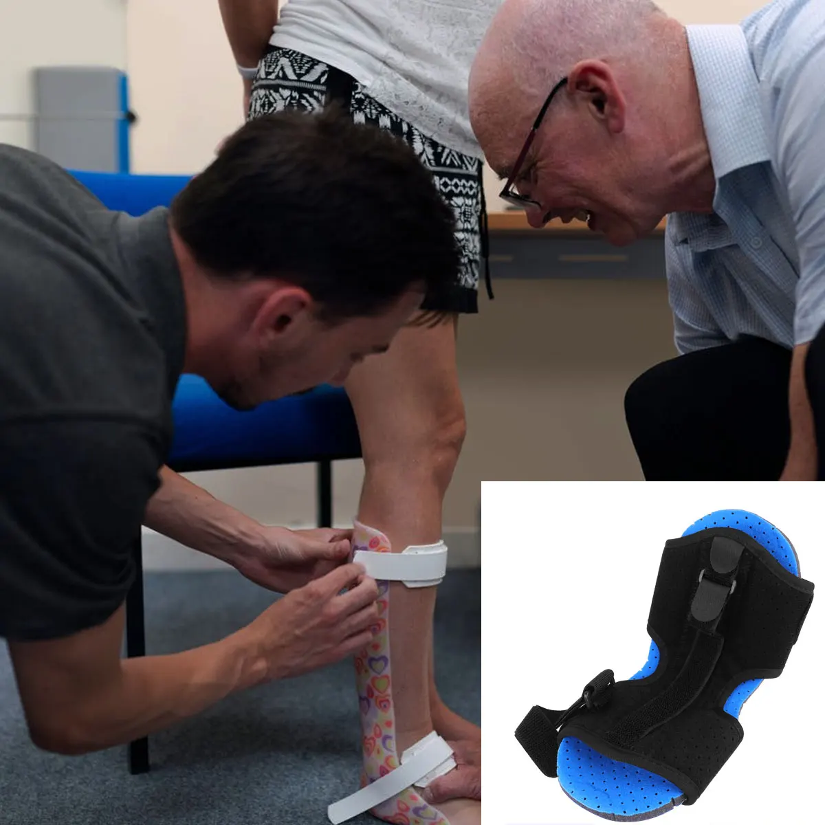 

Foot Drop Fixed Ankle Brace Breathable Support for Sprain Rehabilitation Arch Strengthener Exerciser