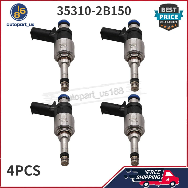 

4PCS Fuel Injectors 35310-2B150 353102B150 For 2018-2020 Hyundai Accent 1.6L 2018-2020 Kia Rio 1.6L 2017-2019 Kia Soul 1.6L