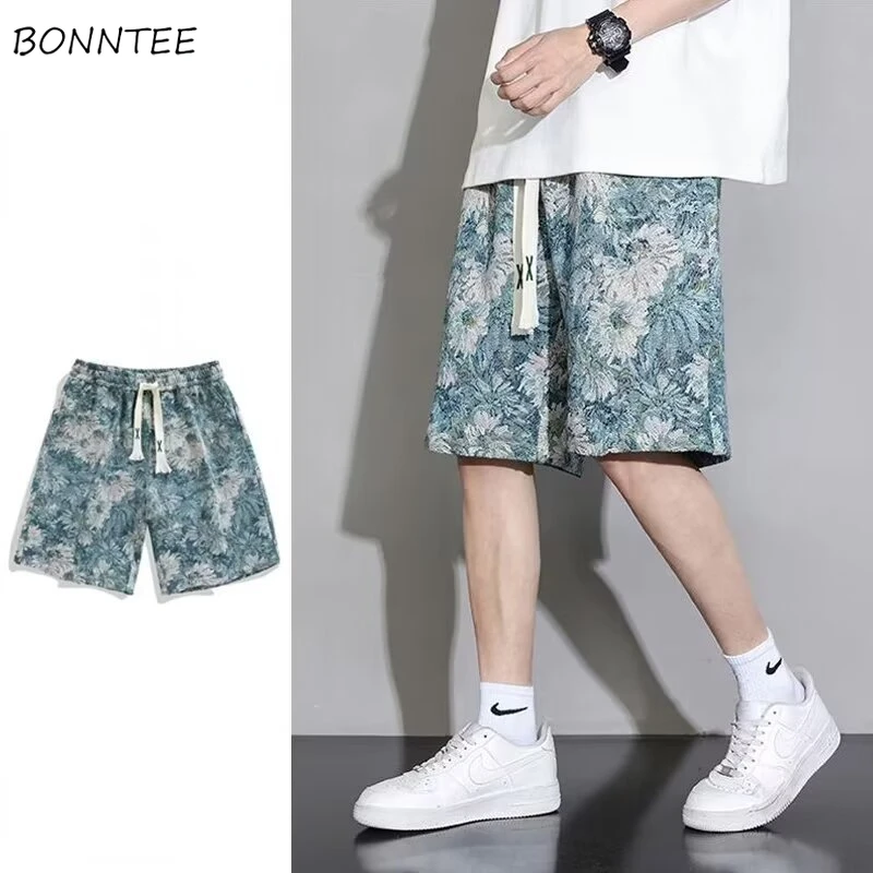 

Шорты мужские с принтом, Повседневные Дышащие универсальные, с карманами, для отдыха, пляжа, стиль Ins Хай-стрит, шикарные, летние