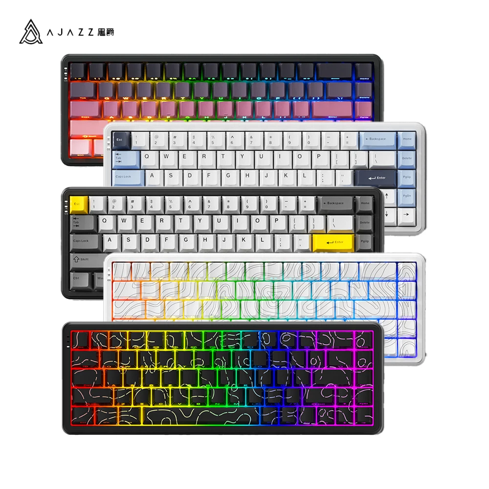 

AJAZZ AK680 MAX Mechanical Keyboard Hot Swap Magnetic Switch Tri Mode wireless keyboard gaming accessories RGB 8k Polling Rate
