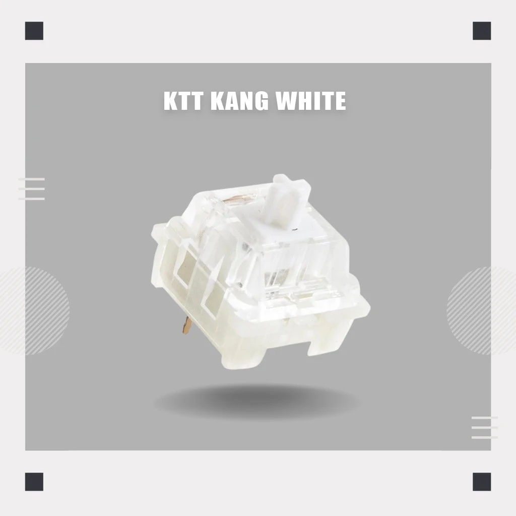 

KTT Kang White Linear Switch 3 Pin Mechanical Keyboard Switch PC House POM Axis Gold Plated Spring Budget Linear Switch