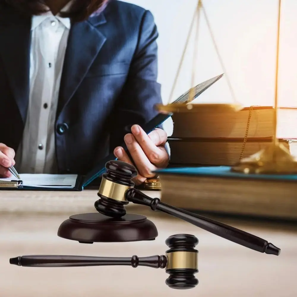High Quality Handcrafted Delicate Wooden Judge Hammers Knock Sound Block Wood Gavel Hammer Gift Cosplay Props Mallet