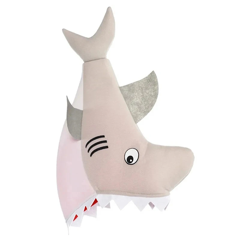 Creative Stereoscopic Plush Shark Hat Halloween Costume For Adult Funny Animal Hats