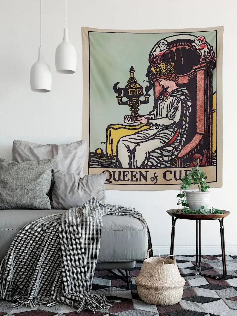 Queen of Cups Tapestry - Rider Waite Queen of Cups Tapestry