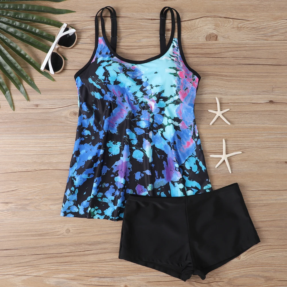 Damski Seksowny Zestaw Bikini Strój Plażowy Modny Nadruk Kostium Kąpielowy Letni Tankini Jednoczęściowy Dwuczęściowy S-6XL