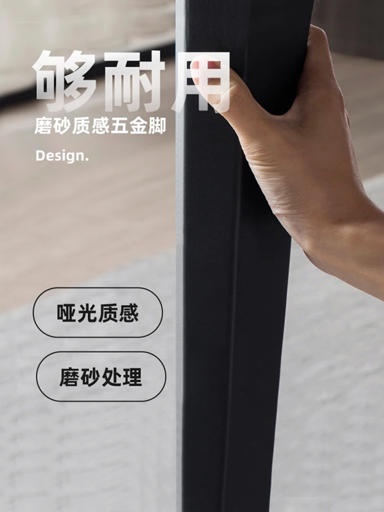 Light luxury rock slab dining table and chair combination, household small apartment rectangle, marble, dining table