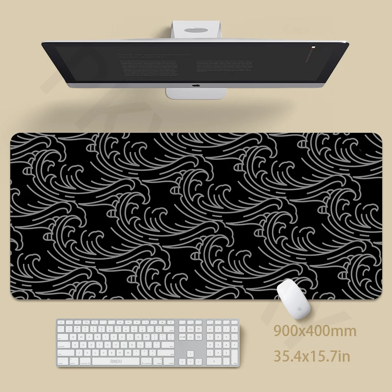 Mouse Pad Design Wave Table Mats Computer Mousepad Company Big Desk Pad 100x50cm Large Gamer Mousepads Best Mouse Mat