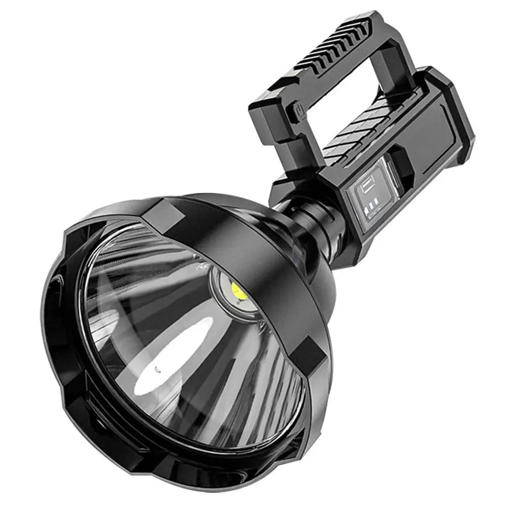Rechargeable LED Flashlight 200 000 Lumens with Triangular Stand for Long Range Illumination in For Outdoor Settings