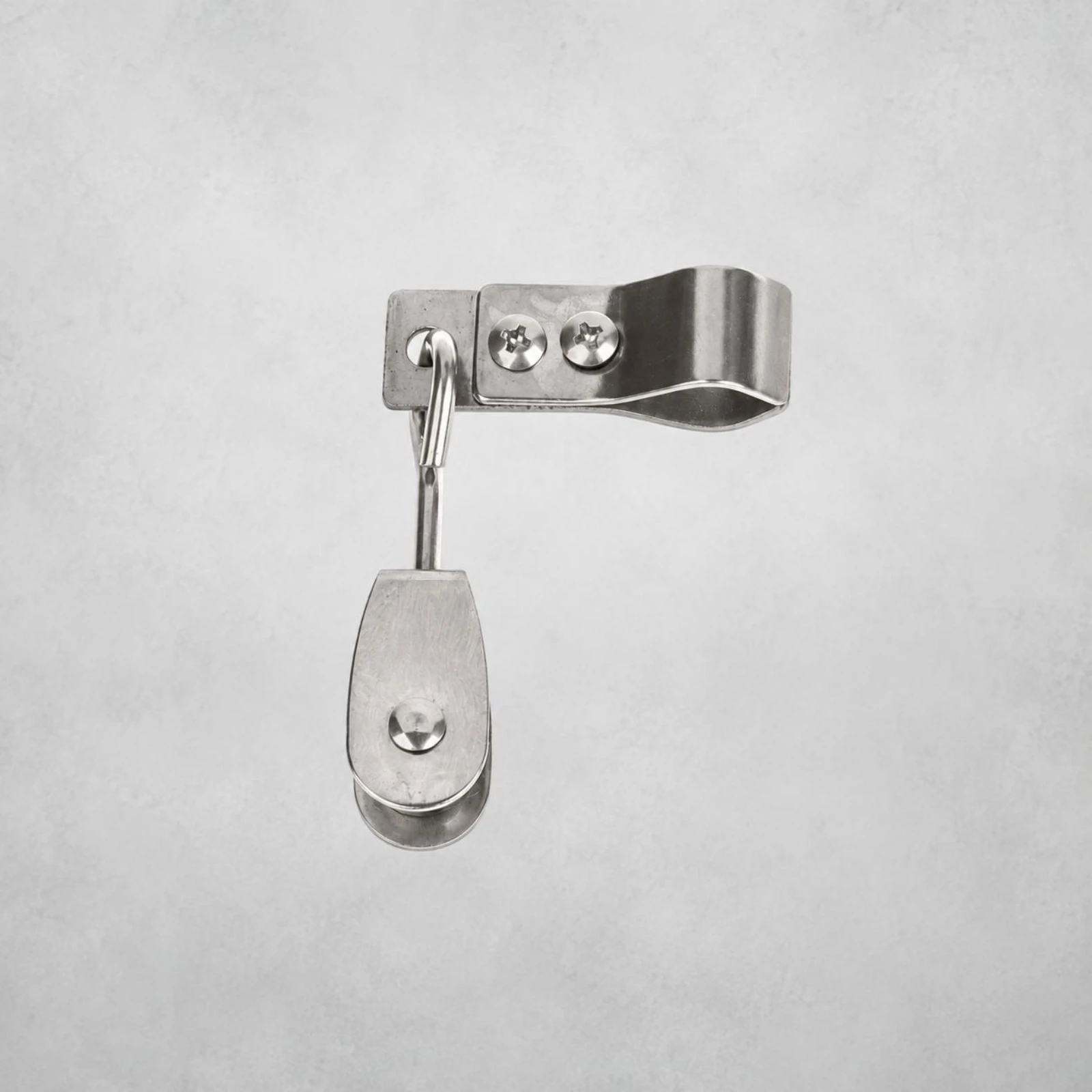 2 Pieces Heavy-Duty Latch Fitting Curved Hook Closure Stainless Steel Latch Stainless Steel Hasp Compact Metal Fixture for Doors