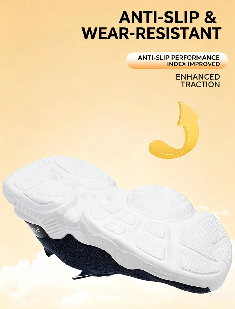 Sommerliche Freizeitschuhe für Kinder, atmungsaktive Strick-Sneaker für Kinder, Slip-Ons, Laufschuhe für Jungen, leichte, bequeme Wanderschuhe – Detail 9