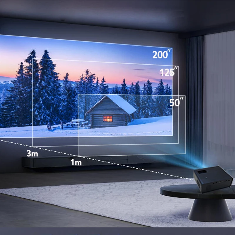 4K Portable Projector 1080P  Android Home Cinema  Projector  Cinema Outdoor Portable Projector