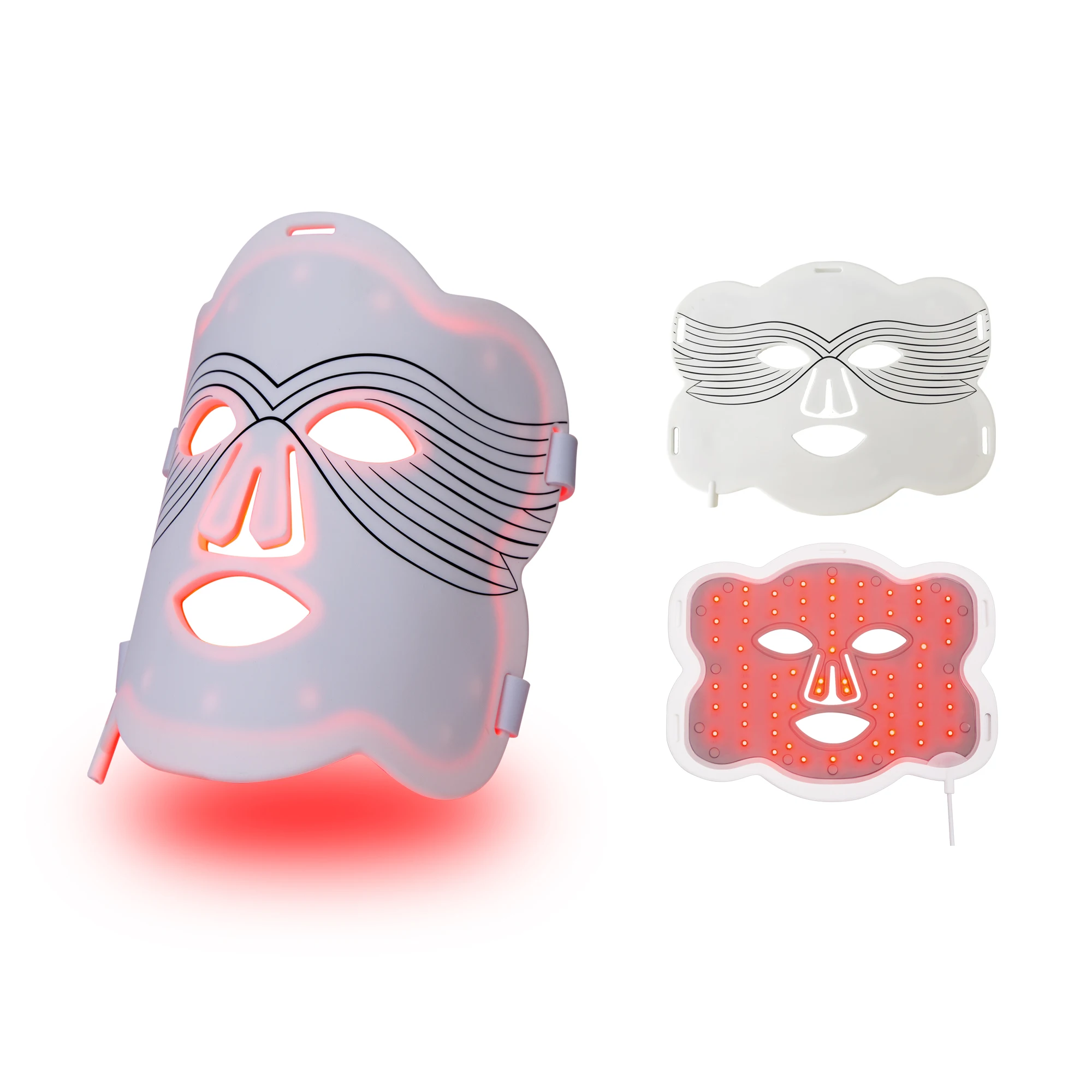 Red Infrared Light LED Photon Mask Home Used LED Therapy Facial Mask Near-infrared Silicone LED Therapy FACE Mask