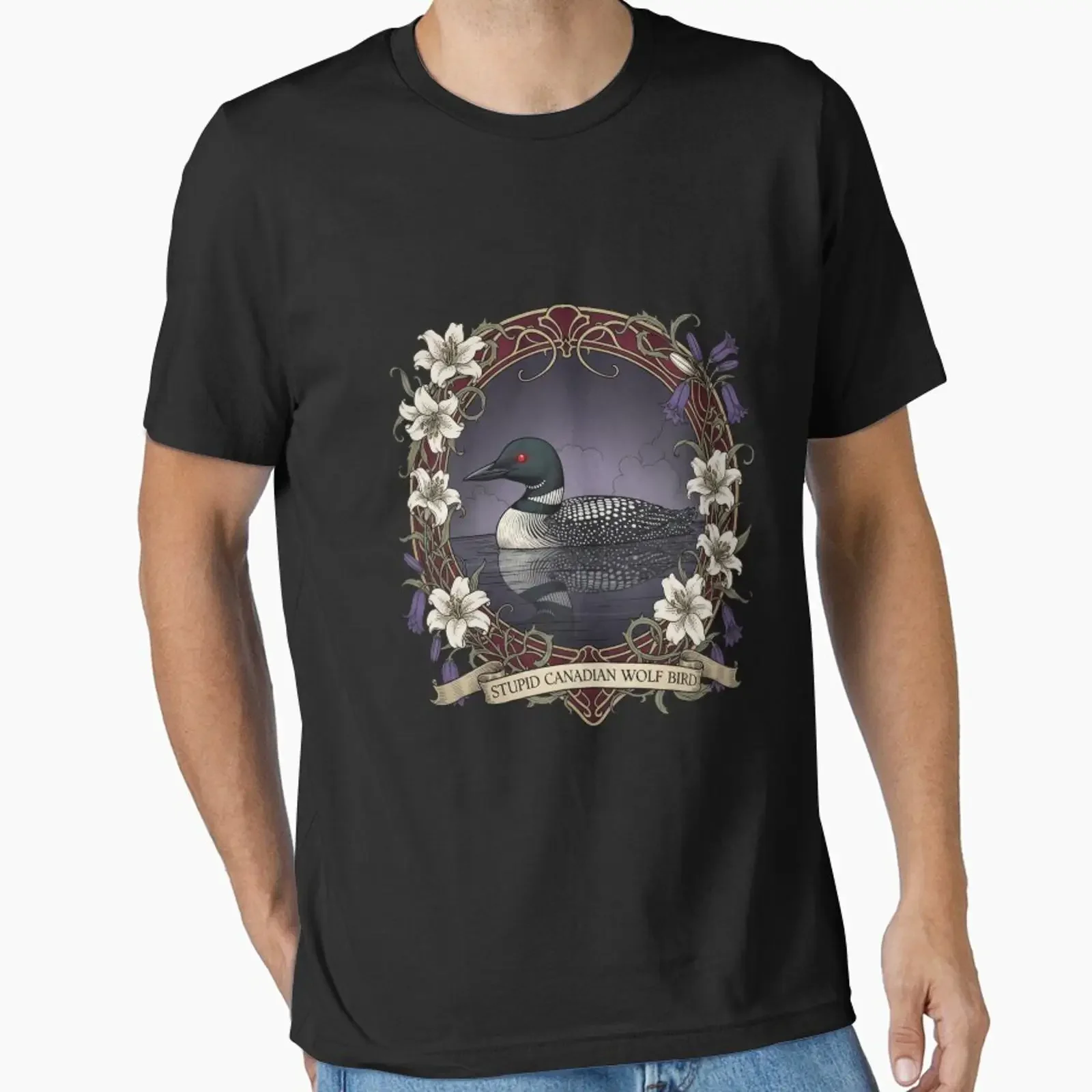 Heated Rivalry Canadian Loon Stupid Wolf Bird Floral Fan Art Essential T Shirt vintage Washed Unisex streetwear