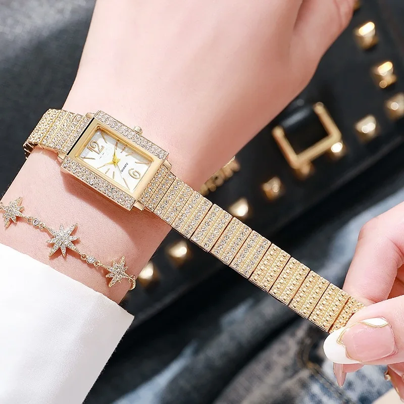

New Fashion Luxury Woman Crystal Bracelet Watch Women Wristwatch Ladies High Quality Stainless Steel Quartz Watches Reloj Mujer