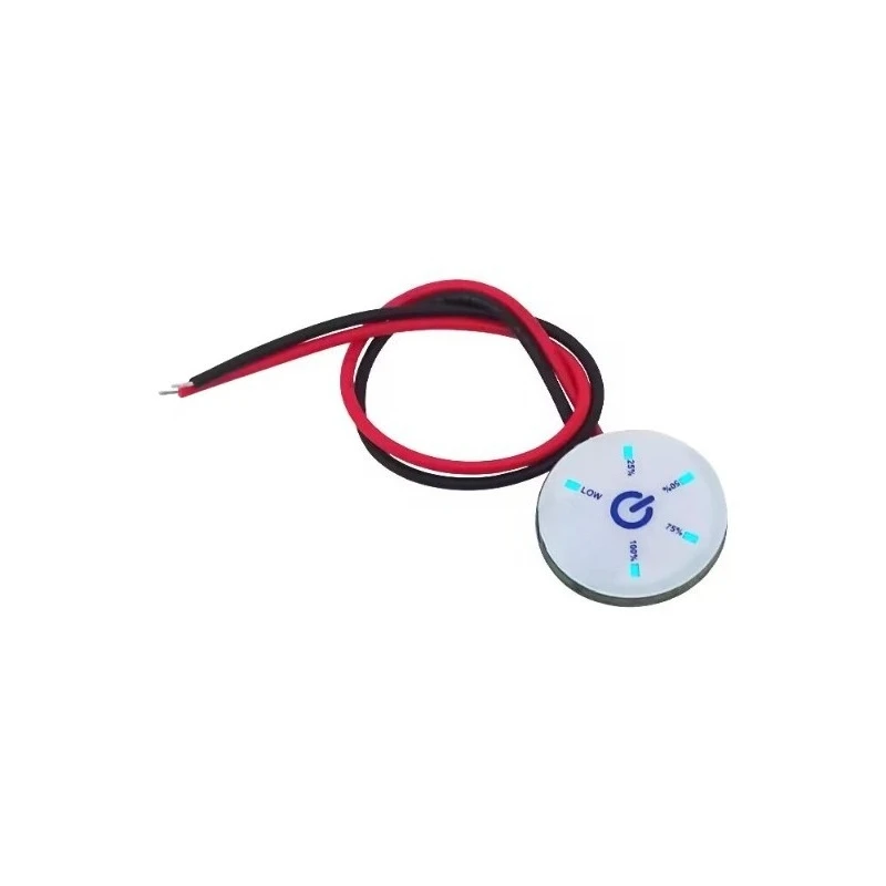4pcs Modified Round Battery Level Indicator 18.5V, Undervoltage Warning Reverse Polarity Protection for DIY Outdoor Power Bank