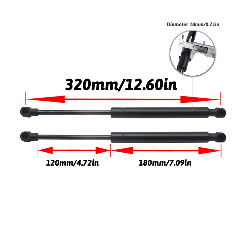 2pcs Car Front Bonnet Hood Gas Lift Support Shock Struts Black For BMW 525i  528i 530i 535i 550i M5 2004-2010 Car Accessories