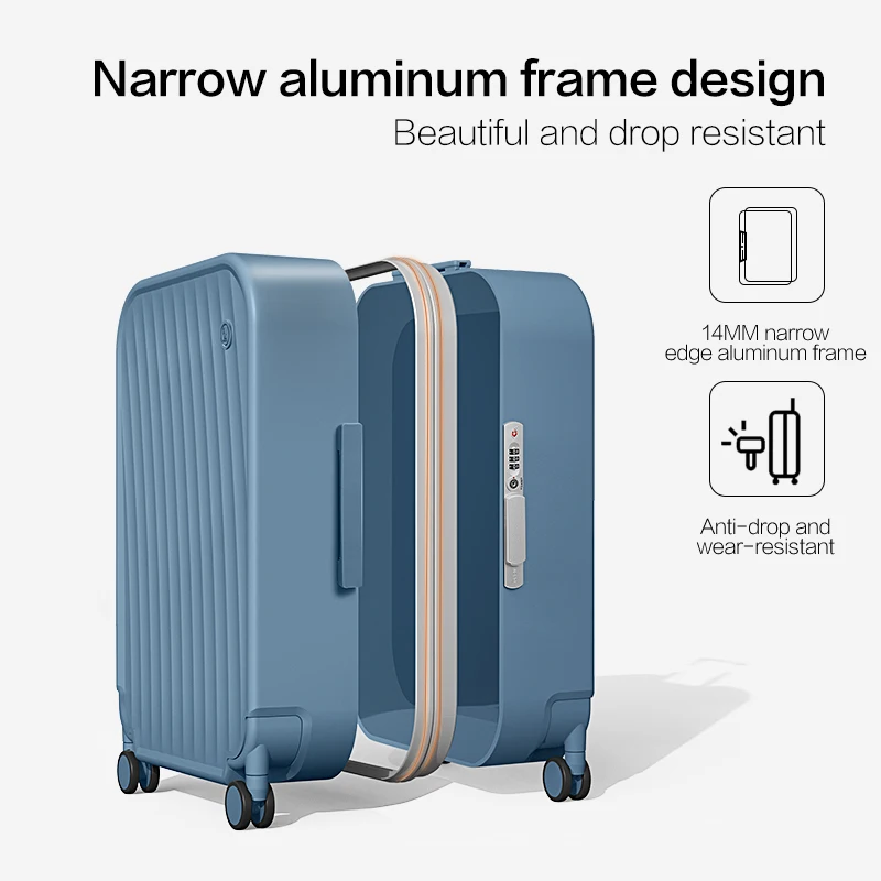 OIWAS Carry On Suitcase Aluminum Frame Rolling Luggage Boarding Cabin Men Women Travel Trolley Case PC Spinner Wheel TSA Lock