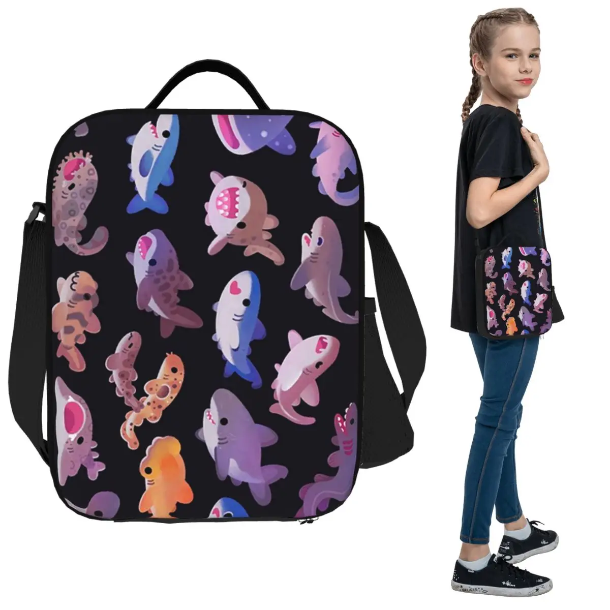 أكياس الغداء يوم القرش معزول بينتو صندوق مقاوم للماء حقيبة الغداء مانعة للتسرب نزهة أكياس حقيبة حرارية للعمل الطالبات #1