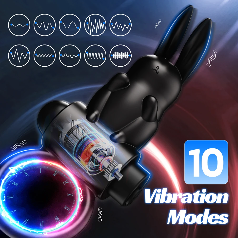 Vibrating Penis Ring for Men Delay Ejaculation Cock Ring Male Penis Massager Clitoral G Spot Stimulation Sex Toys for Couples