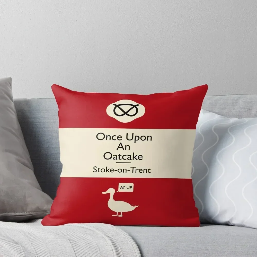 

Once Upon An Oatcake - Stoke-on-Trent Throw Pillow Bed pillowcases Couch Pillows Cushions Cover pillow